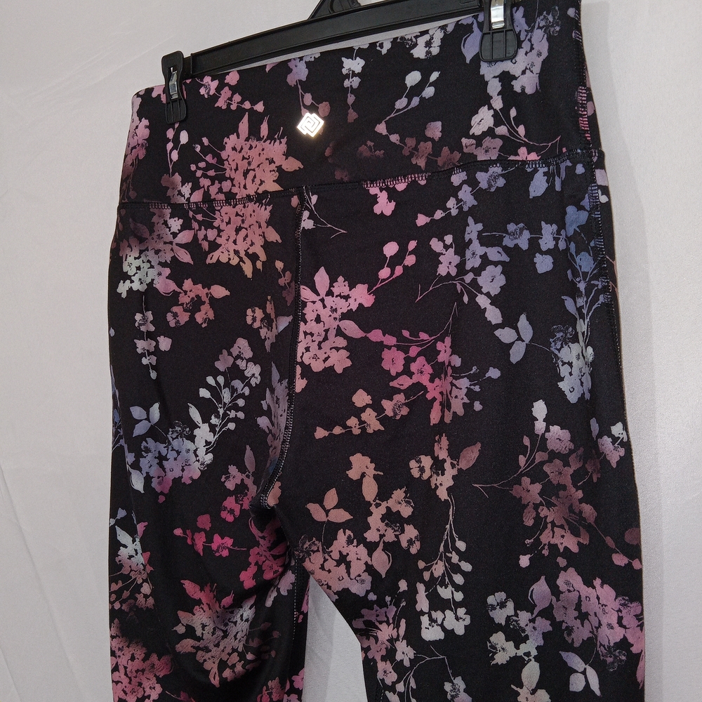 ZELOS Yoga Floral Print Ankle Leggings Size L Beautiful - Picture 5 of 11